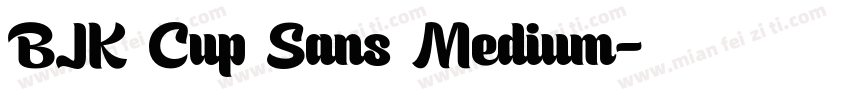 BJK Cup Sans Medium字体转换